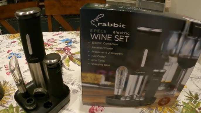 Veneto 4-Piece Electric Wine Opener Gift Set Includes Electr