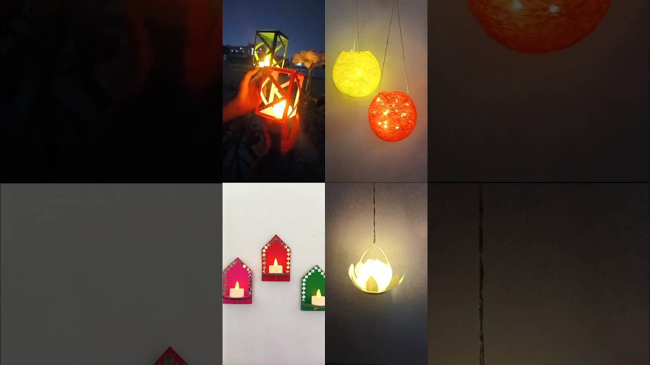 4 Unique candle holders in one video || Budget friendly Diwali Decoration || Diwali craft