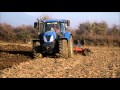 New Holland t7.235 and t6.160 ploughing