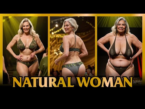 Forest mature fairies at bikini fashion show 💕 Natural Old Women over 60