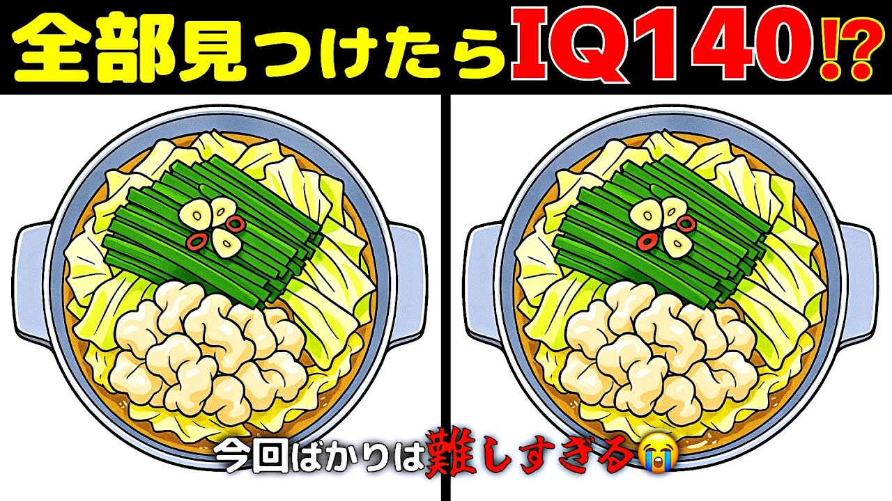 【難易度：特A級】あなたの集中力を試す！解けたら神レベルの間違い探し
