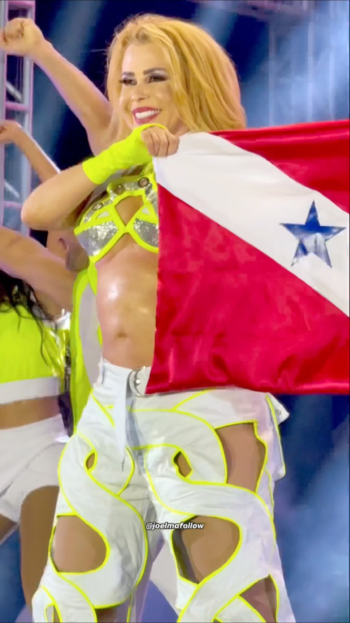 Joelma surpreende os fãs e surge com a bandeira do Pará em show