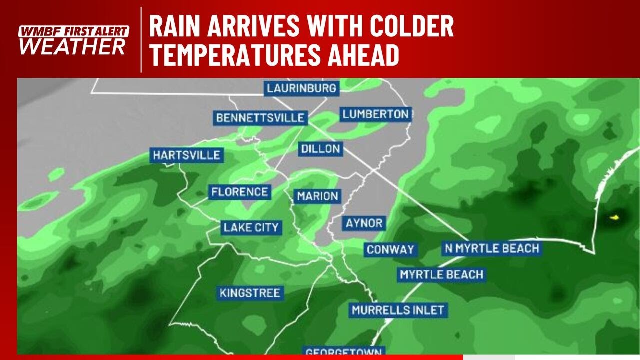 FIRST ALERT: Rain arrives tonight with colder temperatures ahead - YouTube