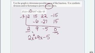 Algebra II: 6.6 Finding Zeros of a Polynomial by Synthetic Division and/or Factoring
