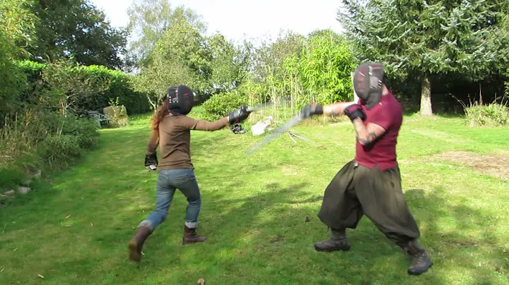 Broadswords on the lawn with Stephen , Clem and De...