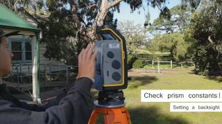 Traverse recording using a Trimble S7 (RMIT Adv. Dip. Surveying 2016)