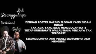 Saykoji ft. Ras muhamad - Sesungguhnya Lirik