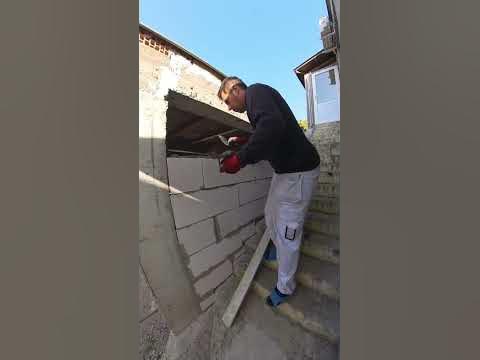 Зидария с итонг 5см. - YouTube