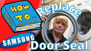 How to replace door seal rubber gasket on a Samsung washing machine drum