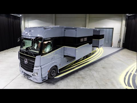 Größte Wohnmobile Europas: STX Eila Edition One 2021 mit 4 Slideouts Mercedes Benz Actros Motorhome