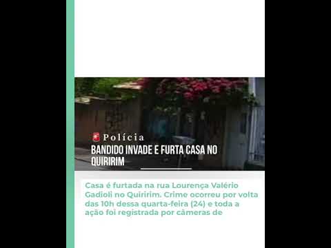 Câmeras de segurança flagram ação de bandido ao invadir e furtar residência no Quiririm