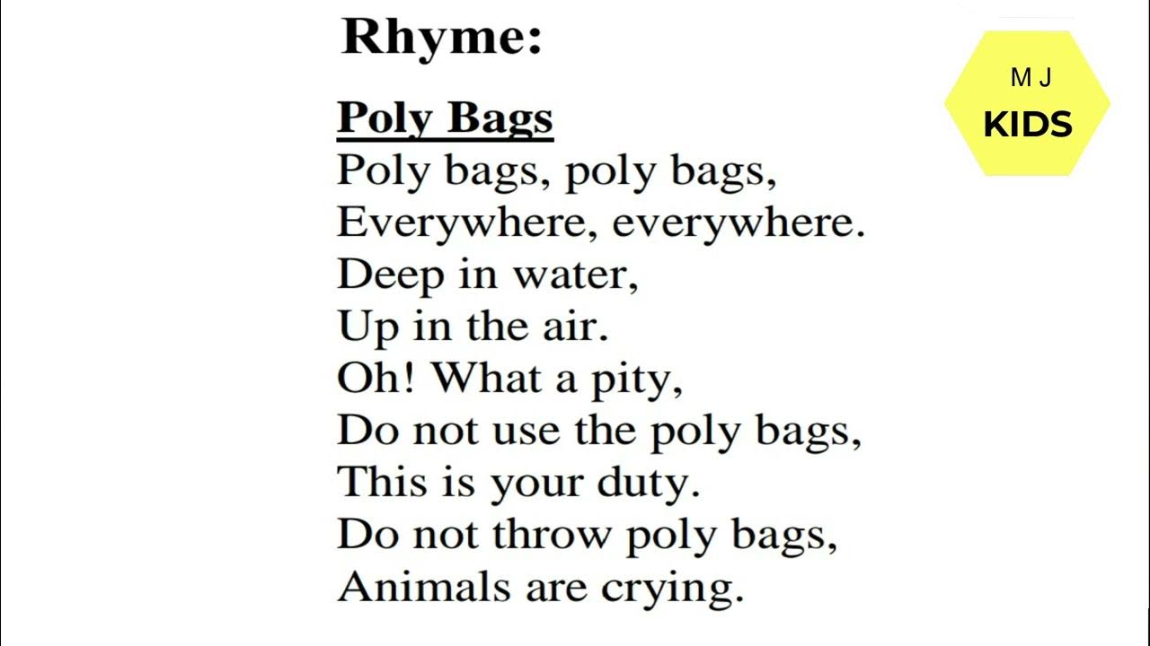 POLY BAGS rhyme - YouTube