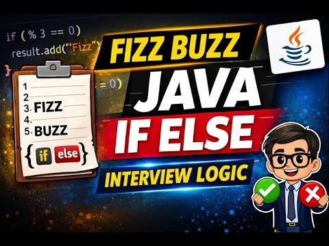 🎬FizzBuzz in Java – Step by Step for Beginners ||  📝 Java If Else Logic Interview Problem – FizzBuzz