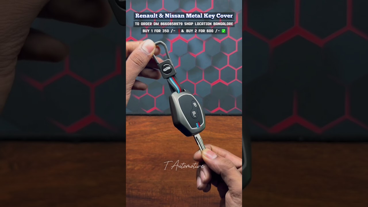 Premium ✨ Metal Key Cover for Renault & Nissan 