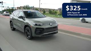2026 Volkswagen Tiguan SE AWD w Panoramic Roof Lease Deal Bud Brown Volkswagen Olathe