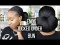 ENDS TUCKED UNDER BUN| PROTECTIVE STYLE | RELAXED HAIR