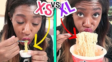 Tiny Ramen vs Large Ramen! ♨️🍜♨️