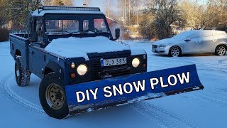 I bought a SNOW PLOW for my DEFENDER! - Land Rover Defender ploughing