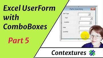Excel UserForm With Comboboxes Part 5 - Add Two Textboxes