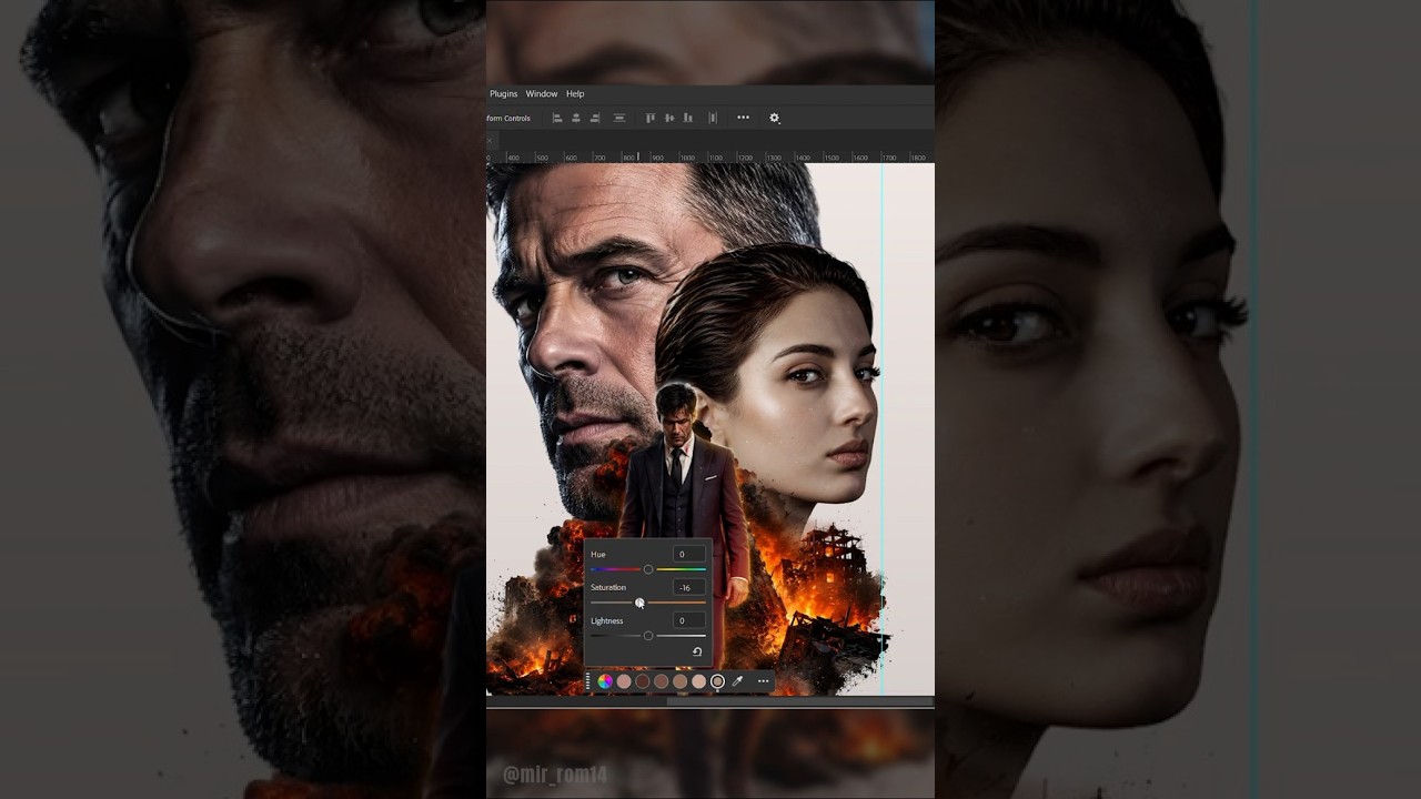 AI Stock Images to Cinematic Movie Poster | Photoshop Speed Art #Photoshop #movieposter #ai