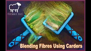 Blending wool using carders