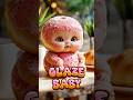 ASMR | Cute Little 🍩 Glaze Baby Eating Donut | No Talking, Funny & Relaxing Sounds #asmr