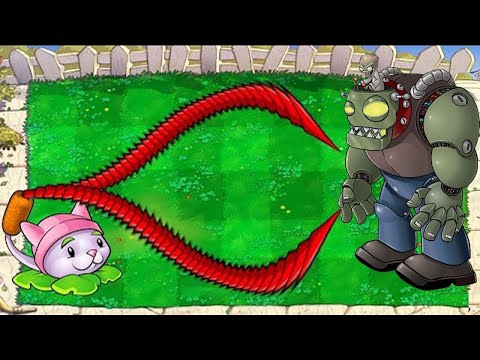 99999 Cattail vs Squash vs 99 Gargantuar Plants vs Zombies