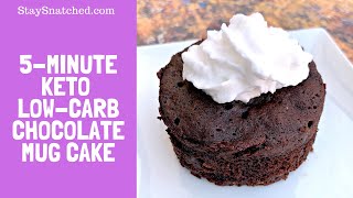 Keto low carb chocolate mug cake