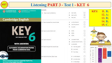 KET 6 Listening Part 3 Test 1 (Transcript + Key)