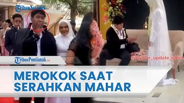 Momen Mempelai Pria Keluarkan Rp 100 Juta Mahar Nikah di Pelaminan Sambil Merokok
