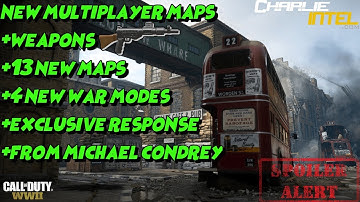 COD:WWII LIST OF ALL MULTIPLAYER MAPS,WEAPONS,AND ALL NEW WAR MODES OPERATIONS INCLUDED  🔥😱