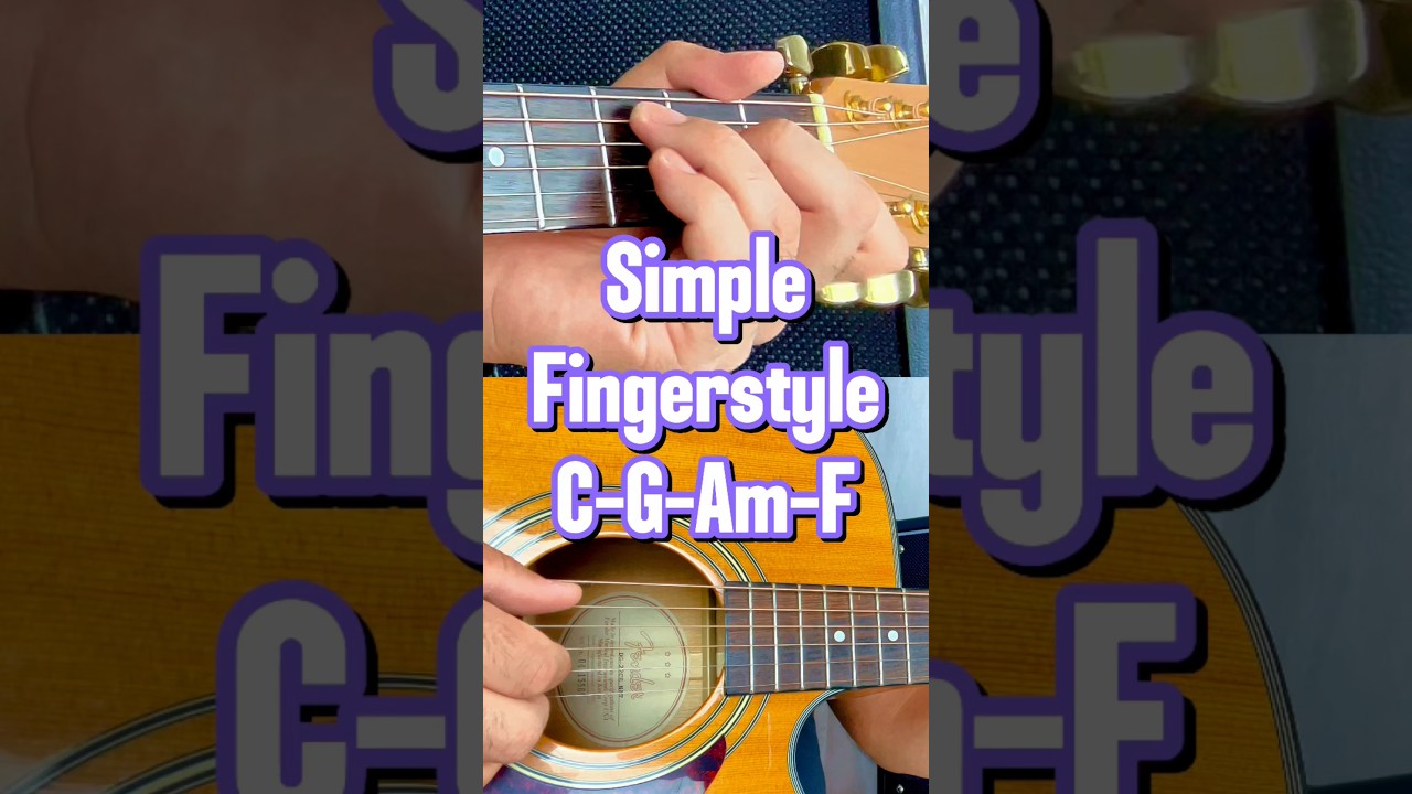 Beginner fingerstyle guitar chord progression in the key of C Major! Beautiful and simple!