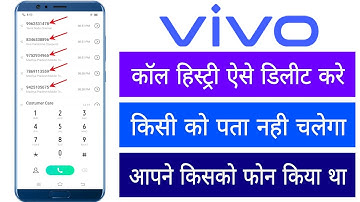 Vivo Call History Kese Delete Kare Recent Call Ko Kaise Delete Kare Clear All Call History Hindi