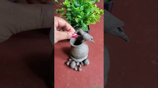 Making Thirsty Crow &amp; Water Pitcher With Clay #shorts