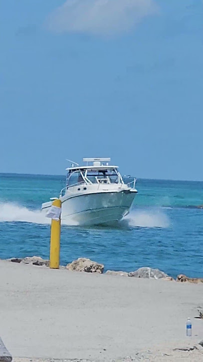 Boat Speeding into the Jetty Venice Florida #BoatingAdventure #HighSpeedBoating #ThrillSeeker