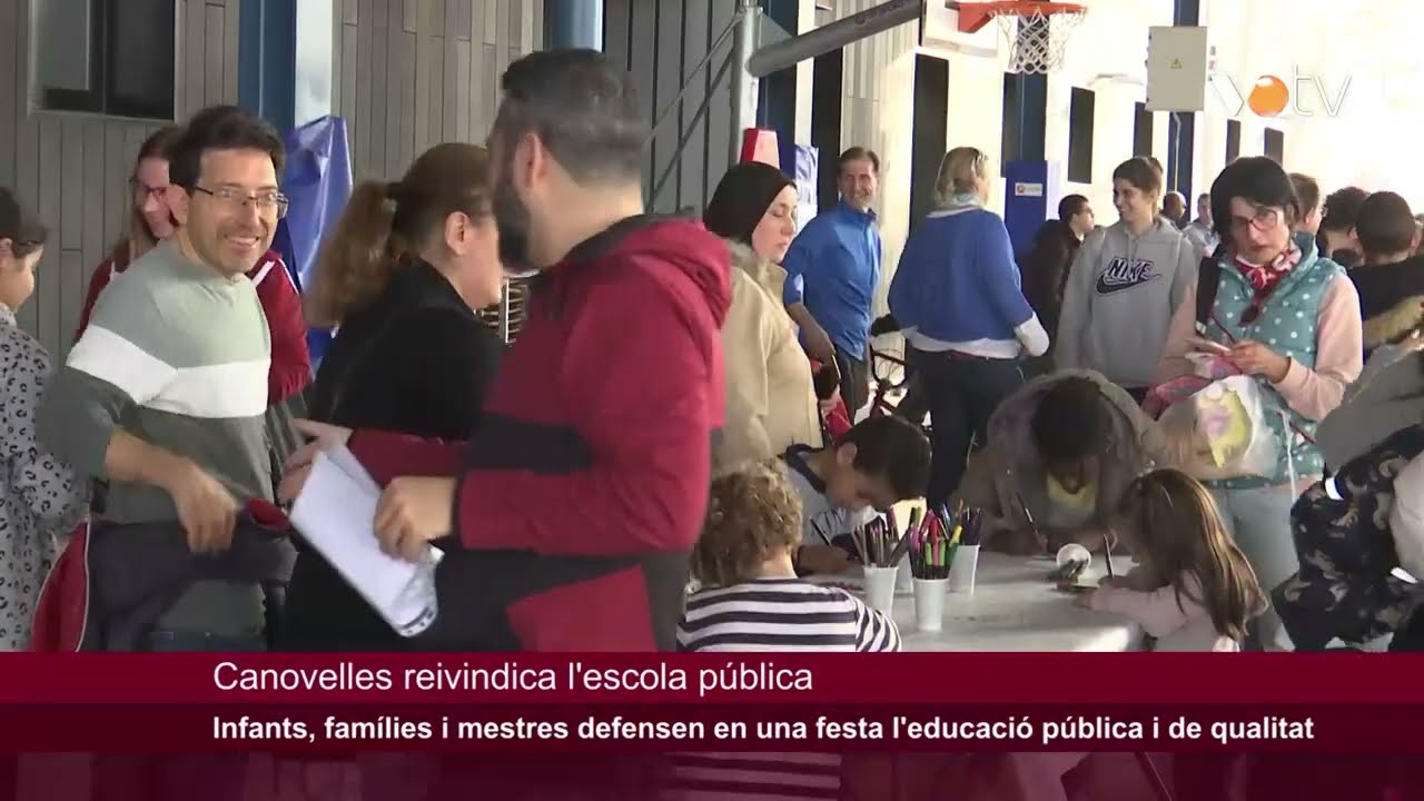 VOTV - Infants, famílies i mestres defensen en una festa l'educació pública i de qualitat