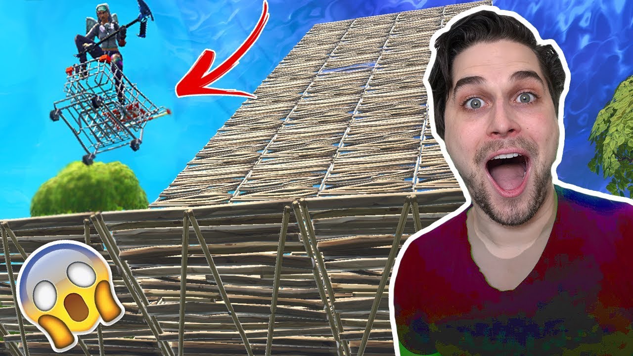 GIGANTISCHE JUMPS MET SHOPPING CART MAKEN! - Fortnite Battle Royale (Nederlands)