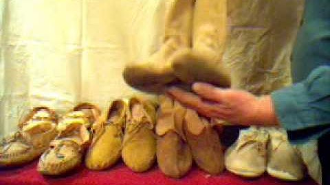 Moccasins I have made.wmv By Leatherfoot