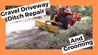 #123 Gravel Driveway Ditch Repair and Grooming