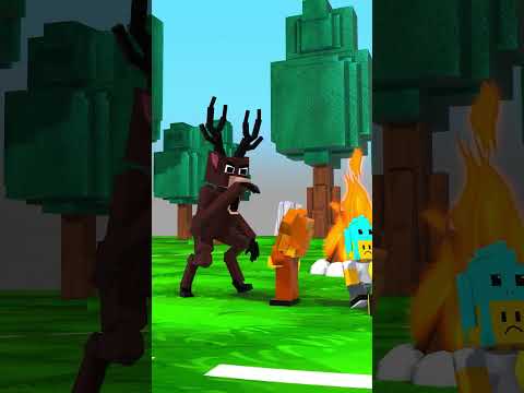 Help DINO KID to PRANK KOALA KID and friends with DEER - 99 Nights in The Forest Roblox Animation