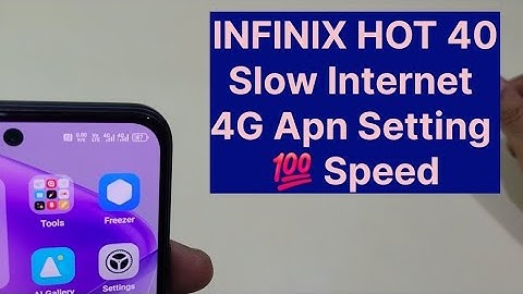 Infinix Hot 40 How To Internet Setting Slow Data Fix