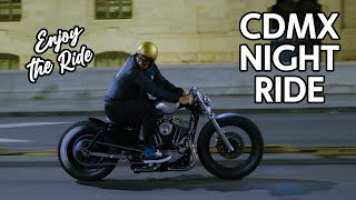 Night Ride On A Bobber In Mexico City H-D Sportster4K