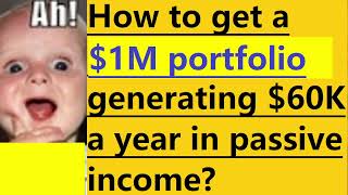 How to get $1 million portfolio? How to get $60,000 passive income? (For regular working folks.)