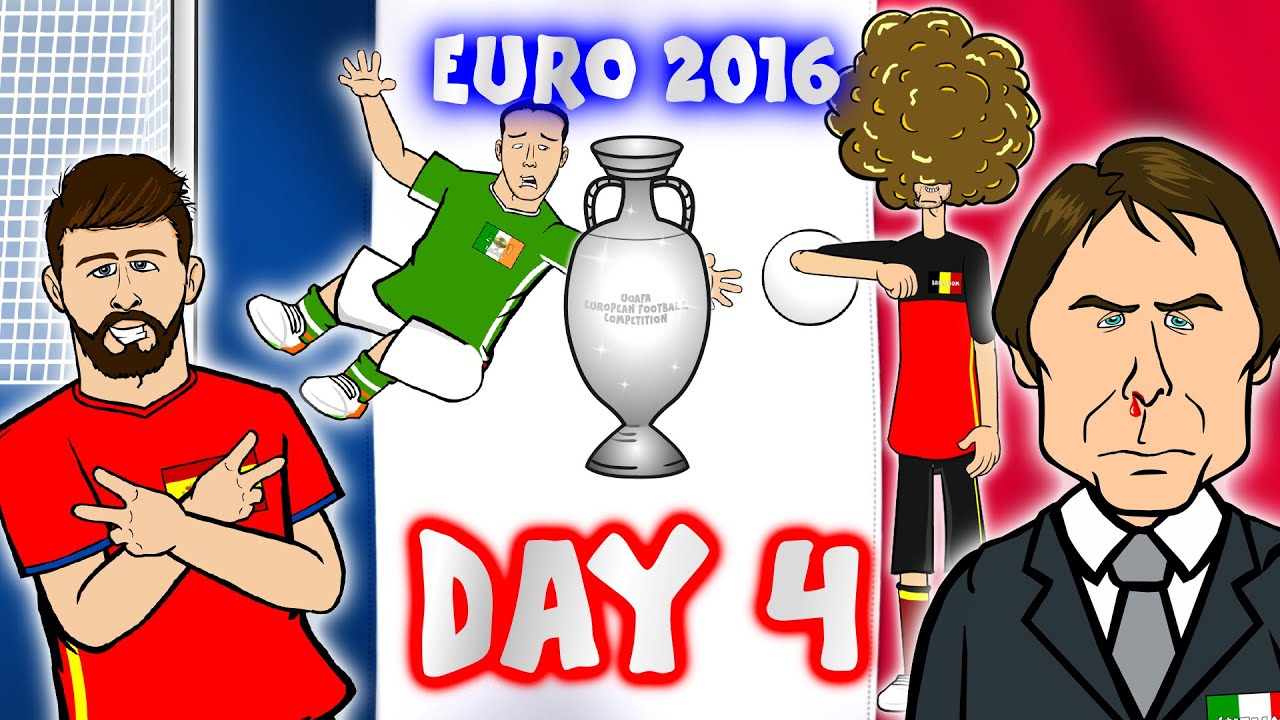 DAY 4! Euro 2016 (Belgium vs Italy 0-2)(Spain vs Czech 1-0)(Ireland vs ...