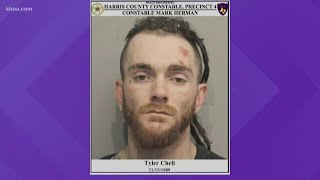 Sparks fly as suspect tries to flee deputies in north Houston