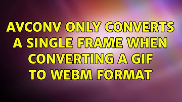 Avconv only converts a single frame when converting a GIF to WebM format