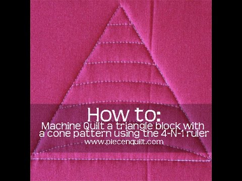 How To: Machine Quilt a Triangle Quilt Block with the 4-N-1 Machine Quilting Ruler