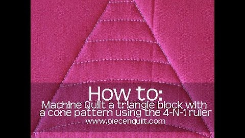 How To: Machine Quilt a Triangle Quilt Block with the 4-N-1 Machine Quilting Ruler