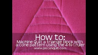How To: Machine Quilt a Triangle Quilt Block with the 4-N-1 Machine Quilting Ruler