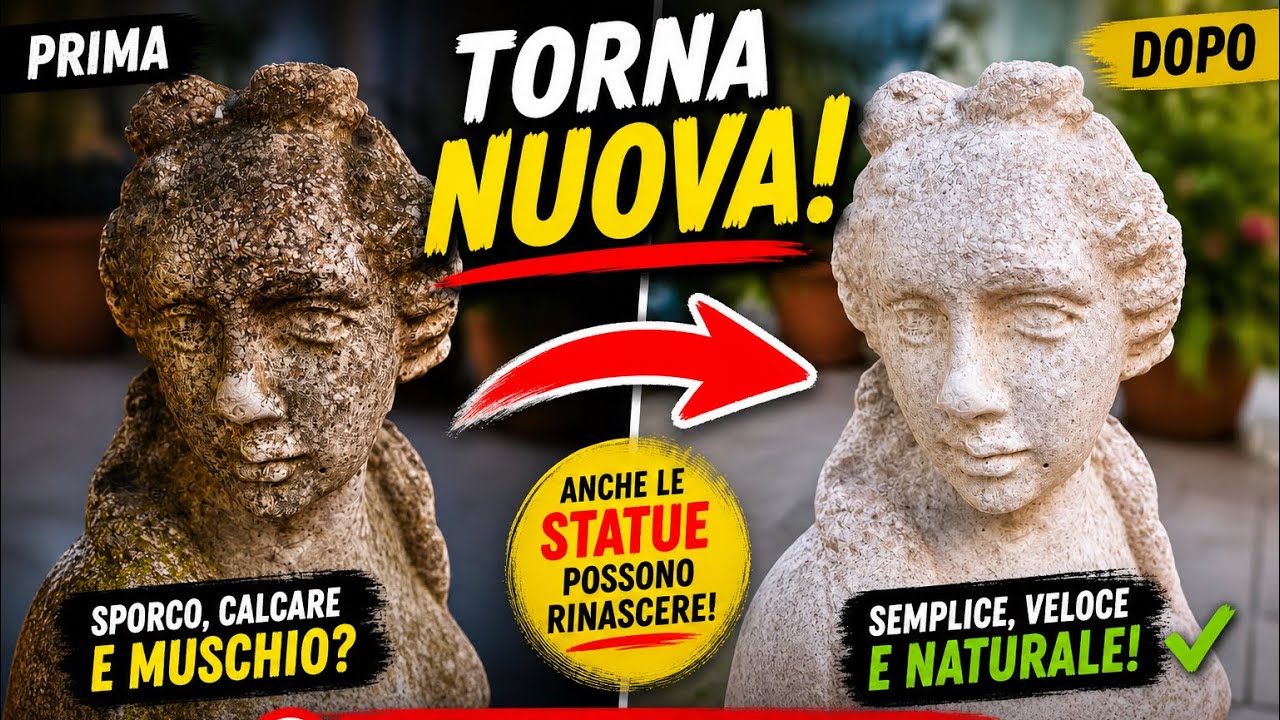 Come pulire le statue o vasi in pietra per terrazze o giardini - YouTube